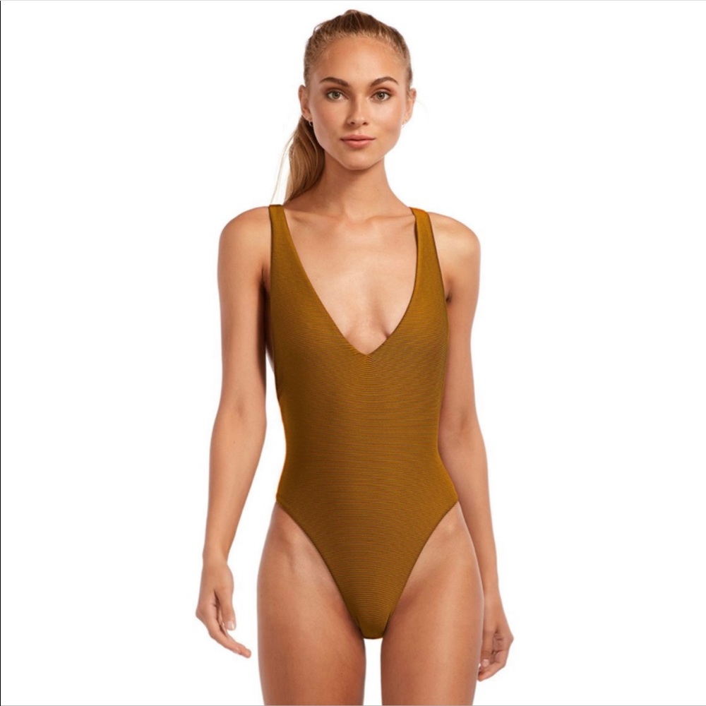 Ribbed Vitamin A One Piece Swimsuit NWT